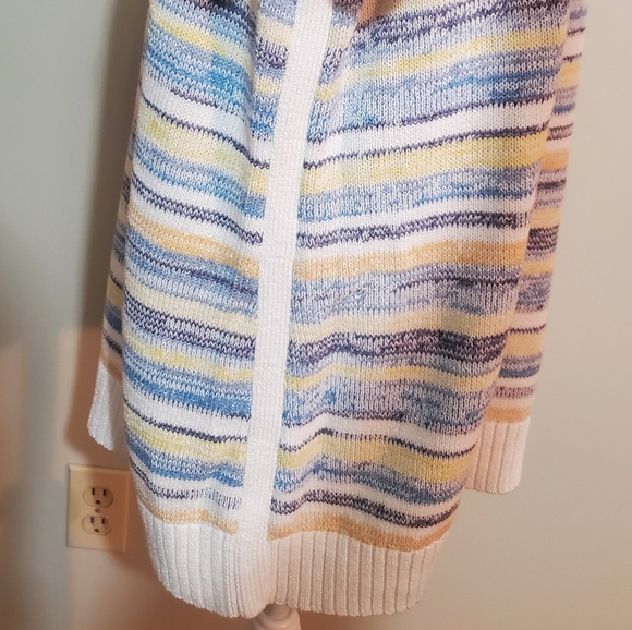 Talbots cotton blend mixed yarn stripe long sleeve sweater. 1X. NWT - Picture 7 of 12